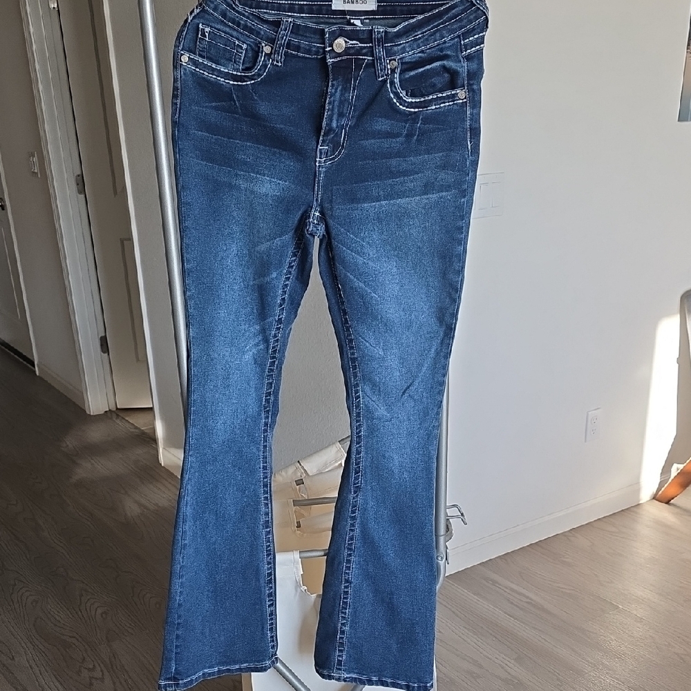 Dark Blue Flare Jeans